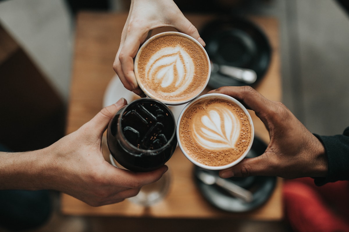 Latte art em cafeteria de Nova York